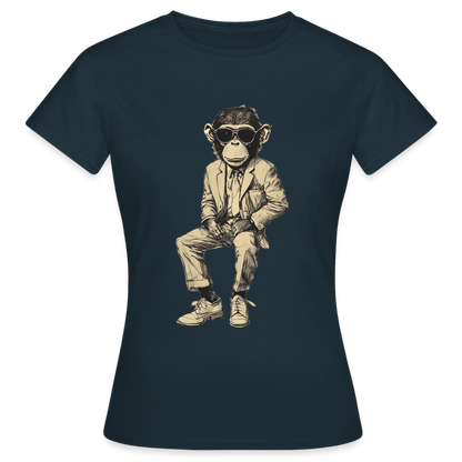 Mod Monkey, T-shirt dam - marinblå