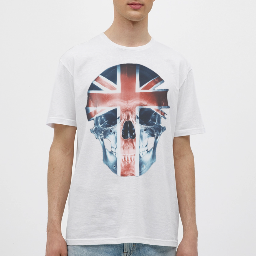 God Save the Skull, T-shirt herr - vit