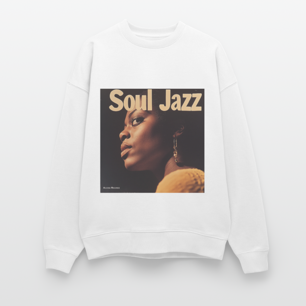 Acceso's Soul Groove: Jazz with a Beat, Ekologisk oversizetröja RADDER unisex från Stanley/Stella - vit