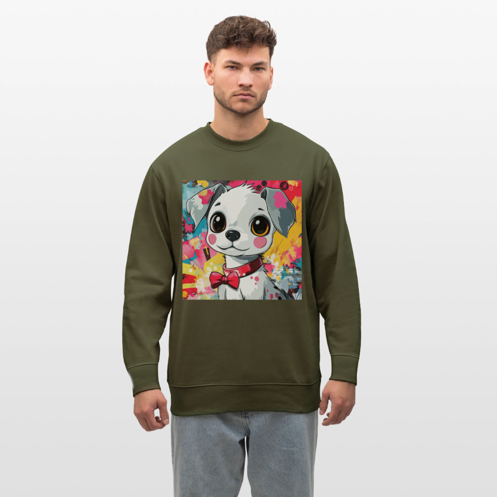 En vän eller fiende?, Ekologisk sweatshirt CHANGER unisex från Stanley/Stella - kaki