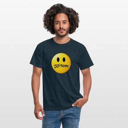 Turntable Grin, T-shirt unisex - marinblå