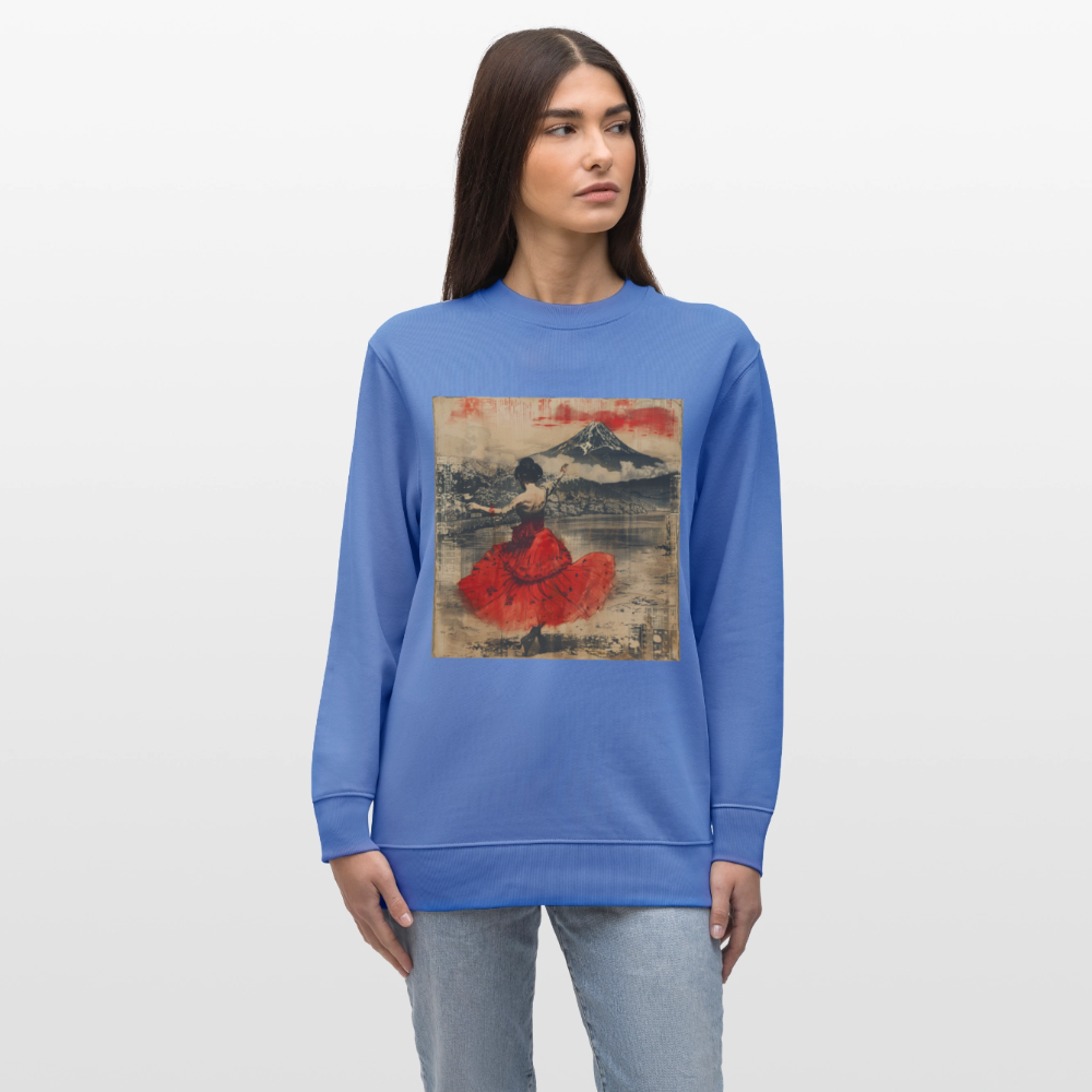 Flamenco i Solens Land, Ekologisk sweatshirt CHANGER unisex från Stanley/Stella - blå