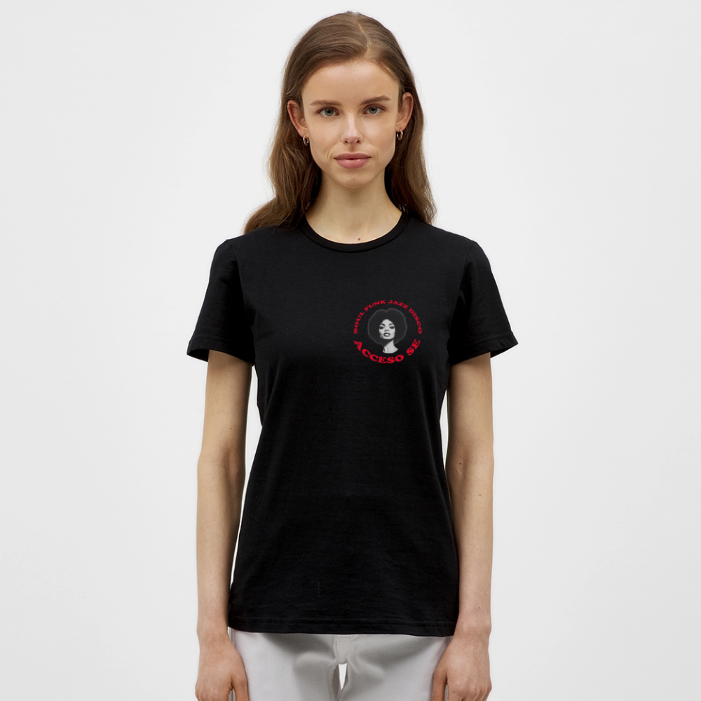 Where Music Lives – Powered by Acceso Family (small print), T-shirt dam - svart