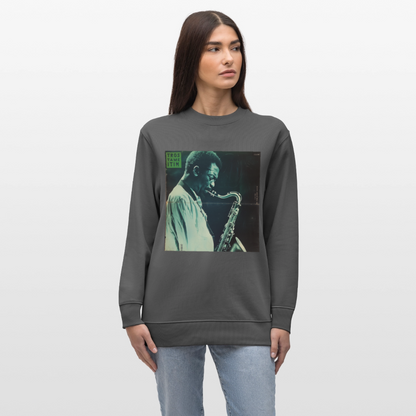 Gåtfull figur i jazzens underground, Ekologisk sweatshirt CHANGER unisex från Stanley/Stella - kolgrå