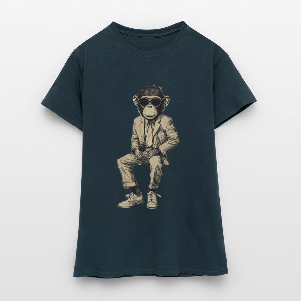 Mod Monkey, T-shirt dam - marinblå