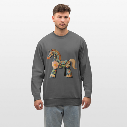 Färger av magi, Ekologisk sweatshirt CHANGER unisex från Stanley/Stella - kolgrå