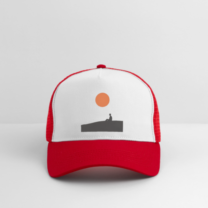 Under the sun, Trucker Cap - vit/röd