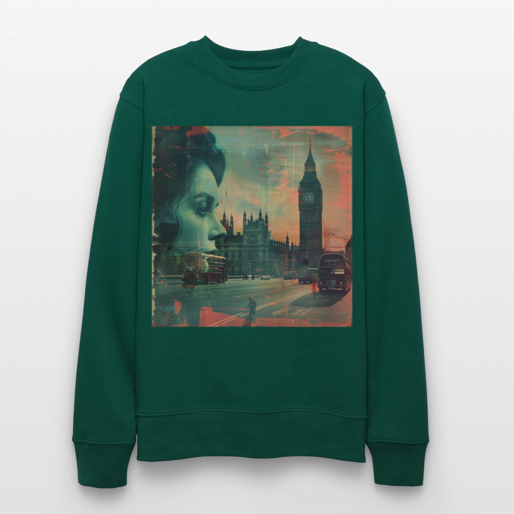 The Beat of London, Ekologisk sweatshirt CHANGER unisex från Stanley/Stella - skogsgrön