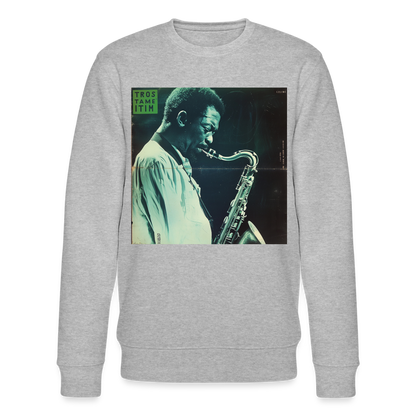 Gåtfull figur i jazzens underground, Ekologisk sweatshirt CHANGER unisex från Stanley/Stella - gråmelerad