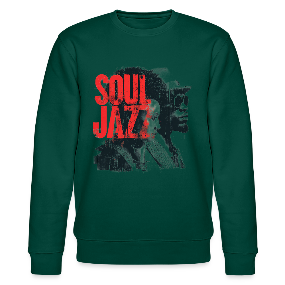 The Essence of Soul Jazz, Ekologisk sweatshirt CHANGER unisex från Stanley/Stella - skogsgrön