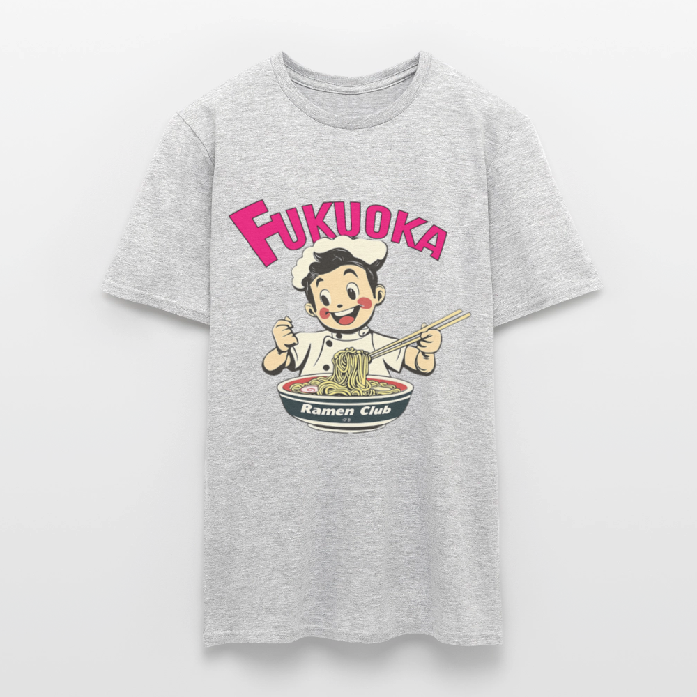 Fukuoka Ramen Club, T-shirt herr - gråmelerad