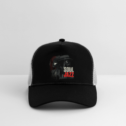 Soul Jazz Experience, Trucker Cap - svart/stengrå