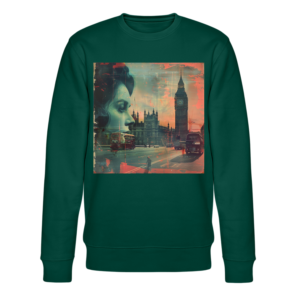 The Beat of London, Ekologisk sweatshirt CHANGER unisex från Stanley/Stella - skogsgrön