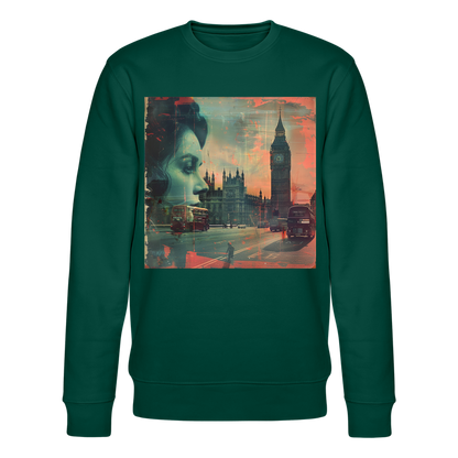 The Beat of London, Ekologisk sweatshirt CHANGER unisex från Stanley/Stella - skogsgrön