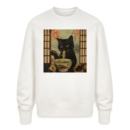 Ramenkatt, Ekologisk oversizetröja RADDER unisex från Stanley/Stella - OFF WHITE