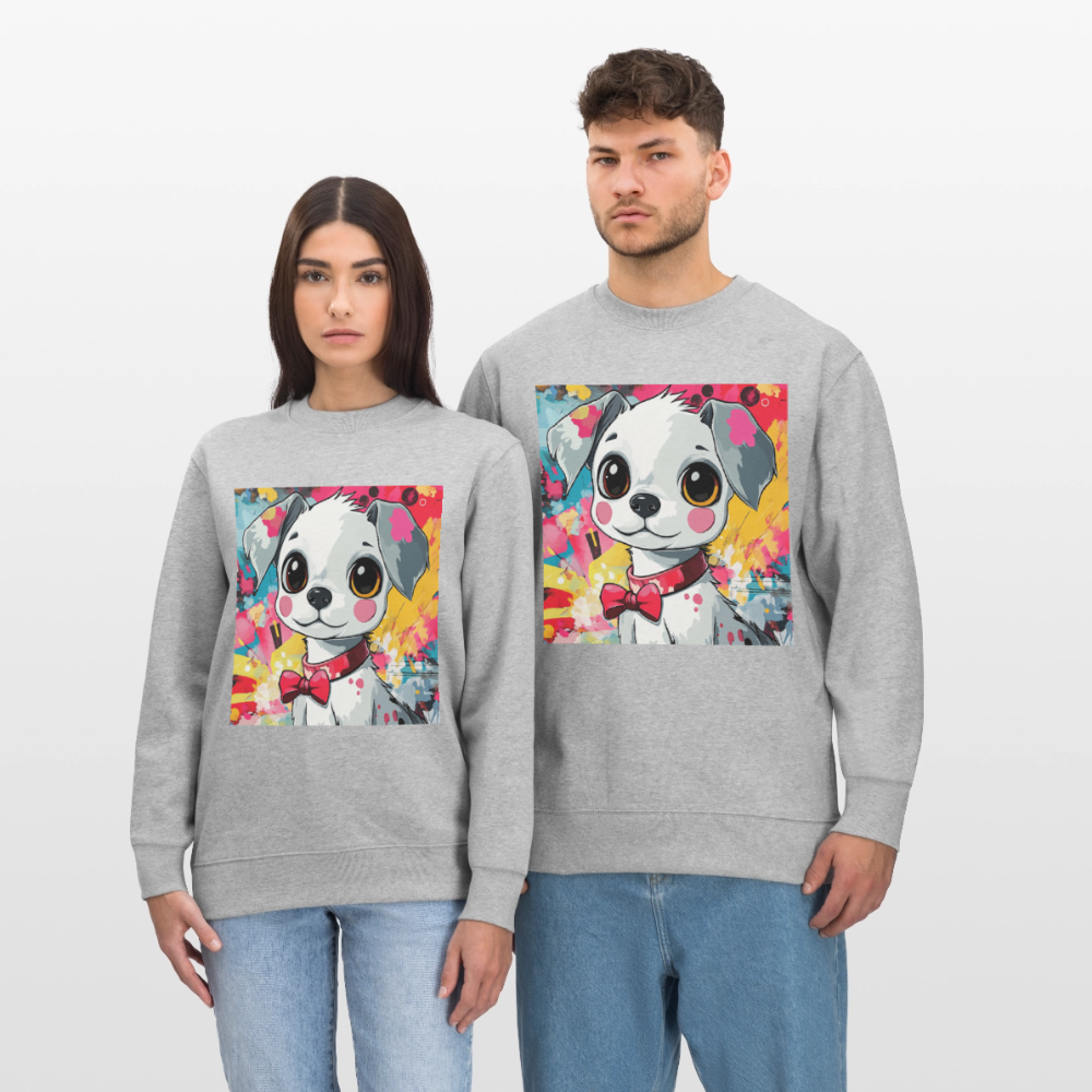 En vän eller fiende?, Ekologisk sweatshirt CHANGER unisex från Stanley/Stella - gråmelerad