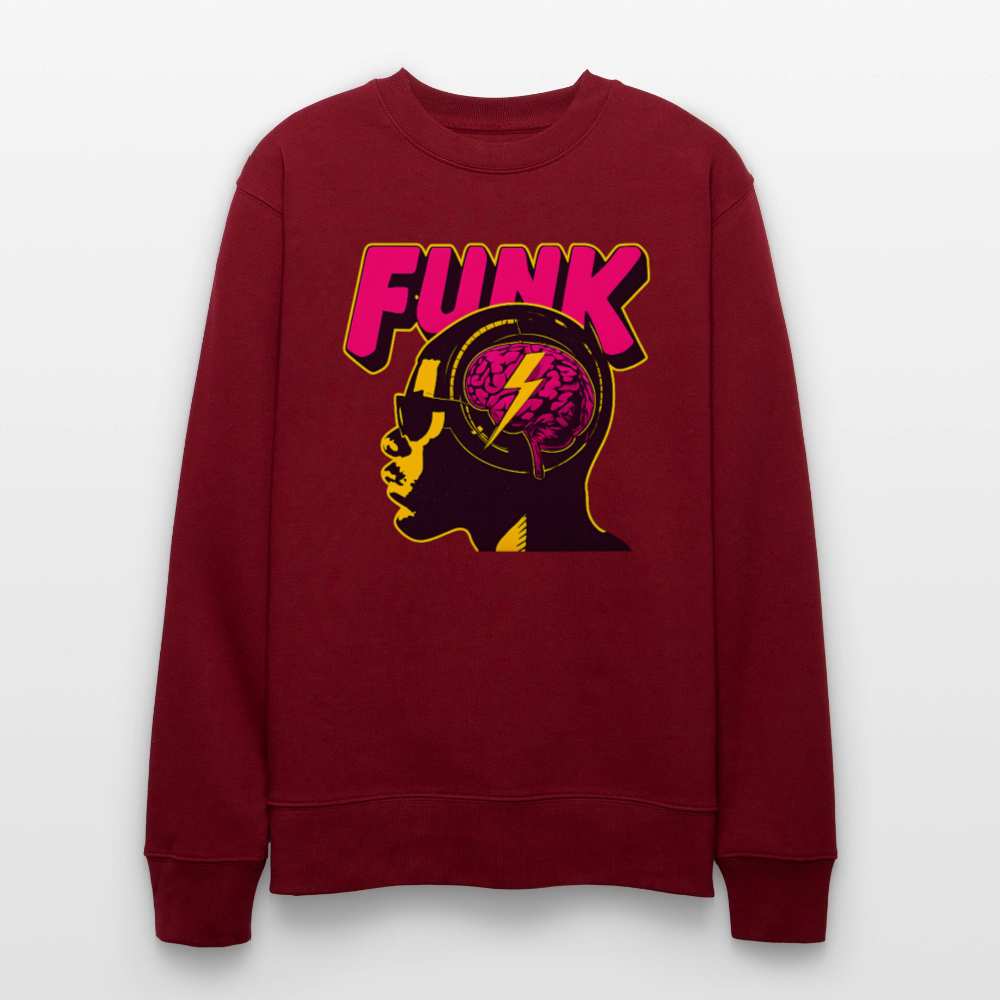 Funk Head, Ekologisk sweatshirt CHANGER unisex från Stanley/Stella - vinröd