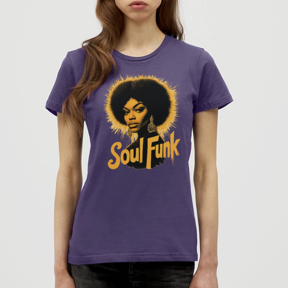 Soul Funk, T-shirt dam - mörklila