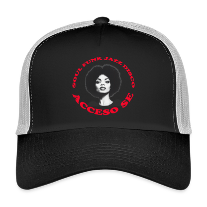 Where Music Lives – Powered by Acceso Family, Trucker Cap - svart/stengrå