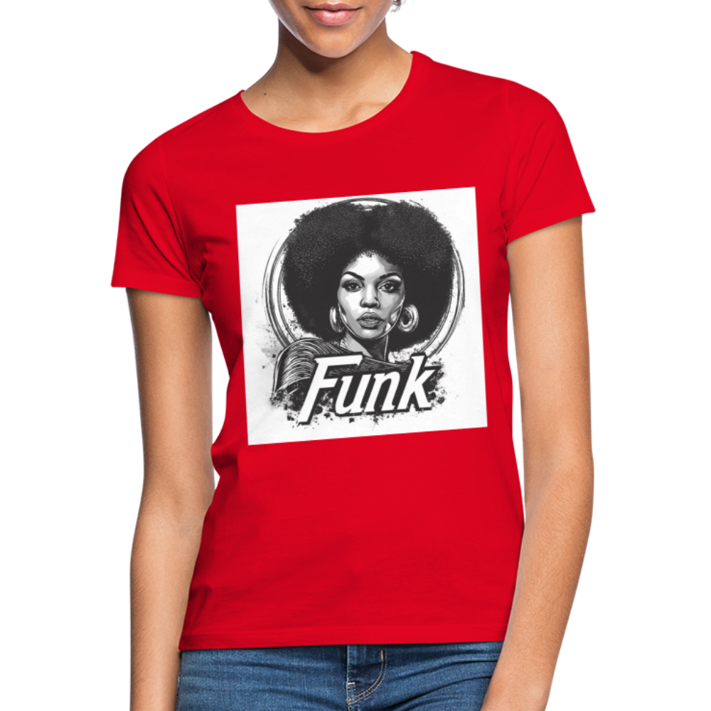 Funk Queen: Power in Motion, T-shirt dam - röd