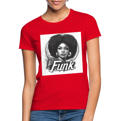 Funk Queen: Power in Motion, T-shirt dam - röd