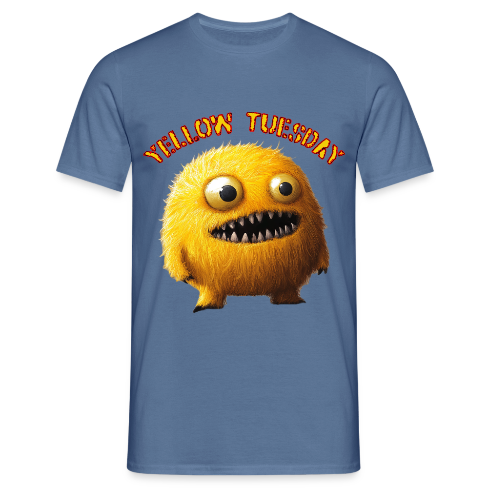 Yellow Tuesday – Funky, Not Blue, T-shirt herr - duvblå 