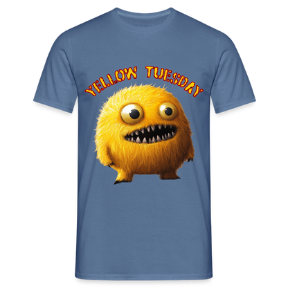 Yellow Tuesday – Funky, Not Blue, T-shirt herr - duvblå 