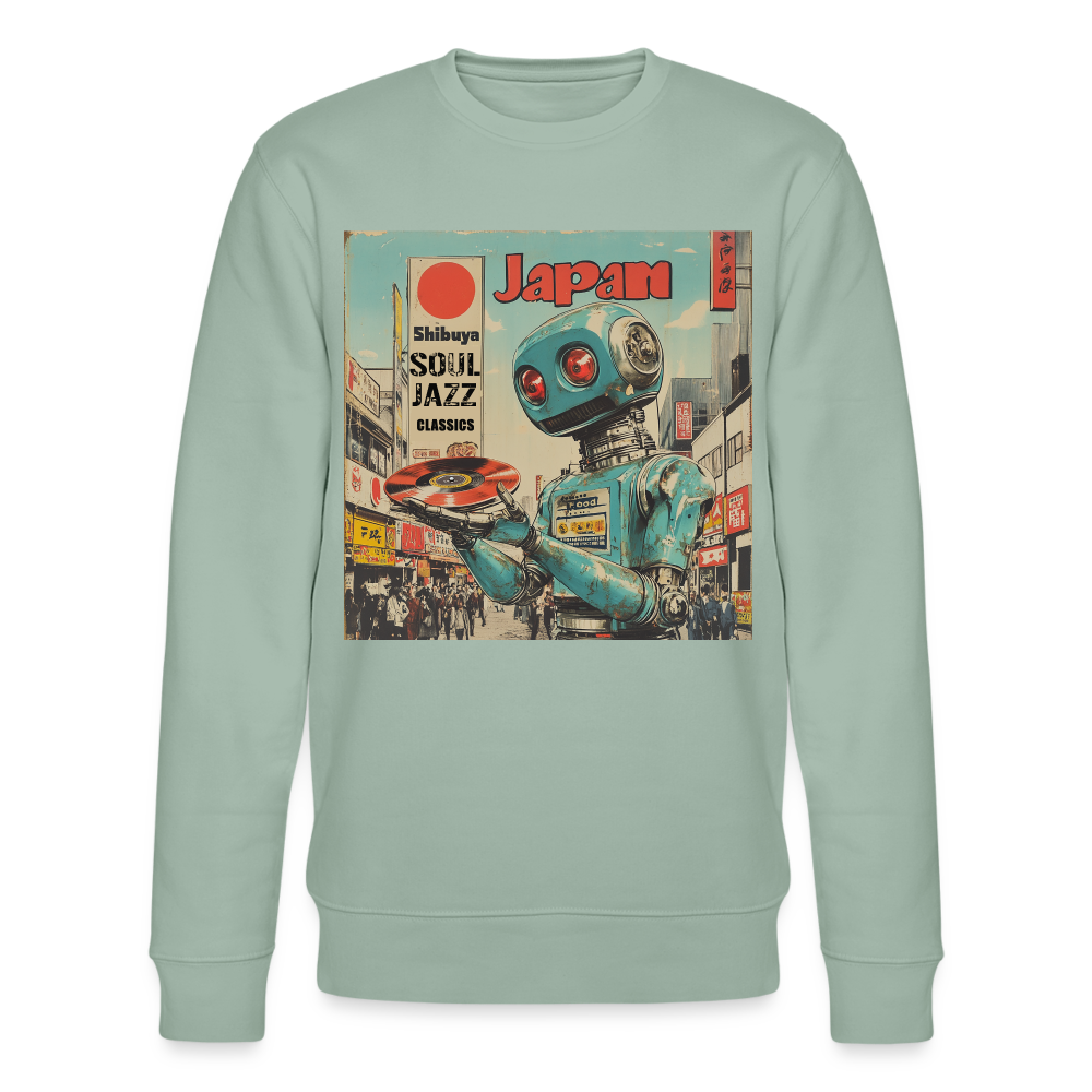 Shibuya Soul Jazz Classics, Ekologisk sweatshirt CHANGER unisex från Stanley/Stella - ljus grågrön