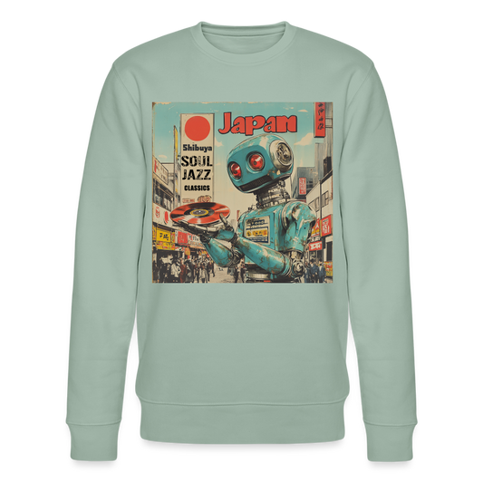 Shibuya Soul Jazz Classics, Ekologisk sweatshirt CHANGER unisex från Stanley/Stella - ljus grågrön