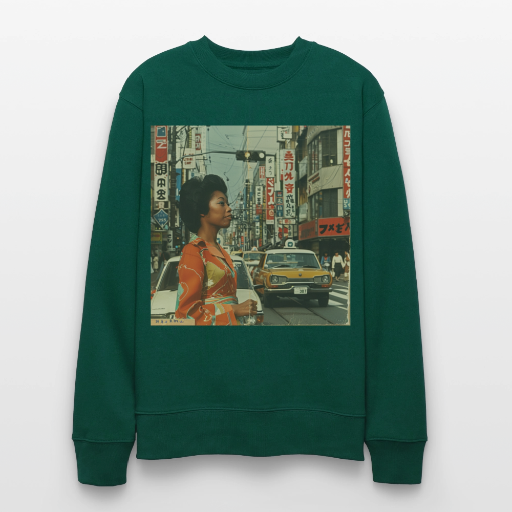 Yumi Sakamoto, Ekologisk sweatshirt CHANGER unisex från Stanley/Stella - skogsgrön