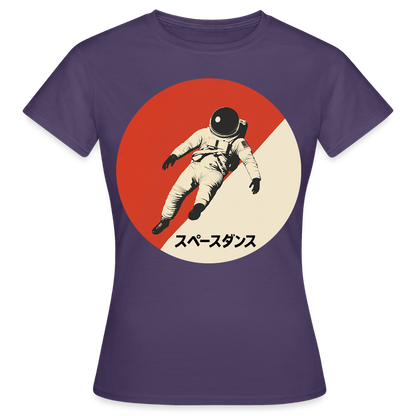 Space Dance, T-shirt dam - mörklila