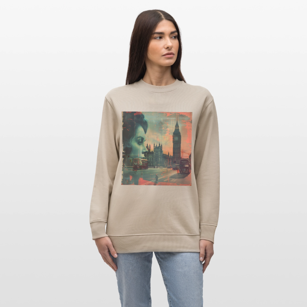 The Beat of London, Ekologisk sweatshirt CHANGER unisex från Stanley/Stella - beige