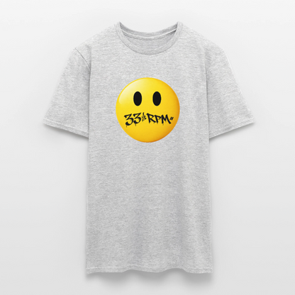 Turntable Grin, T-shirt unisex - gråmelerad