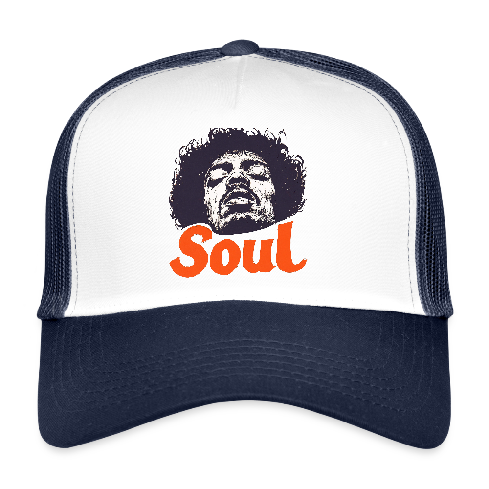 A Soul Awakening, Trucker Cap - vit/marinblå