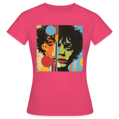 Split Faces, T-shirt dam - azalea