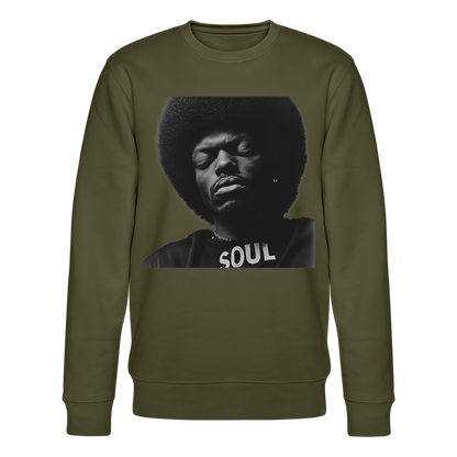 Where Soul Lives, Ekologisk sweatshirt CHANGER unisex från Stanley/Stella - kaki