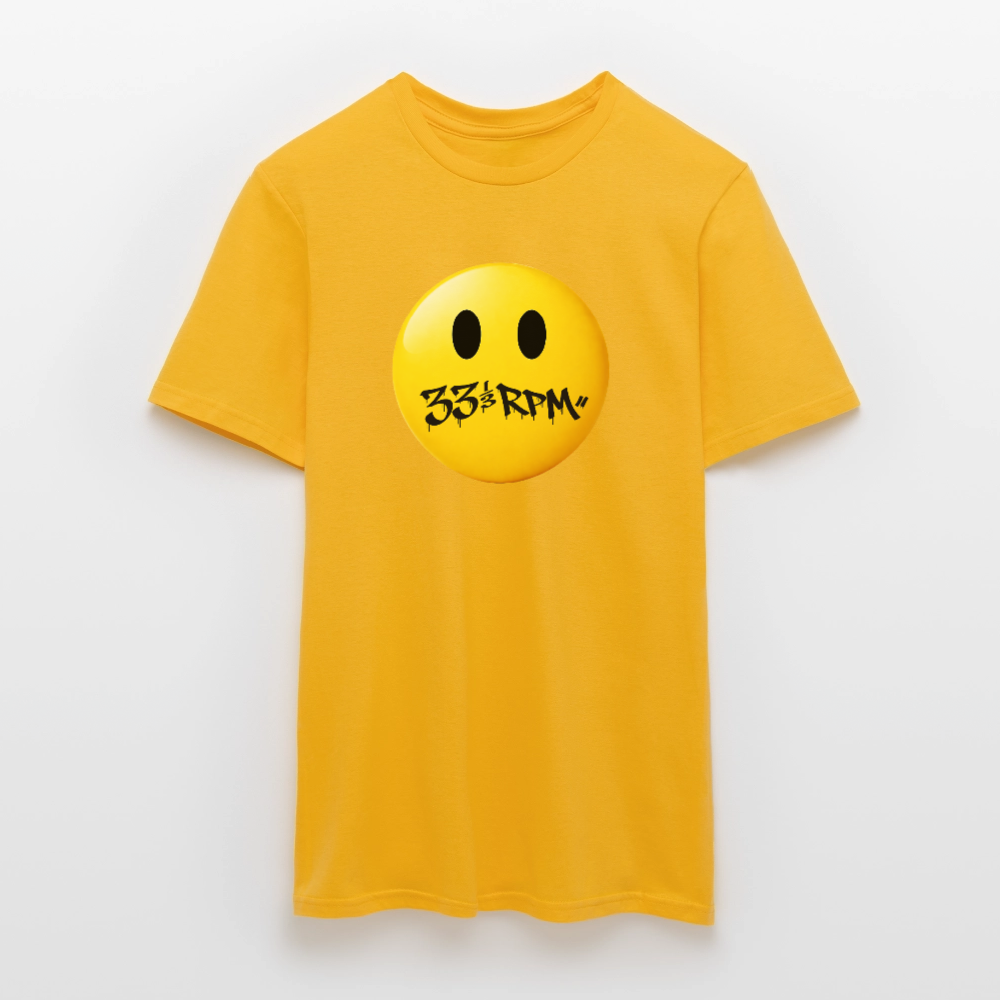 Turntable Grin, T-shirt unisex - gul