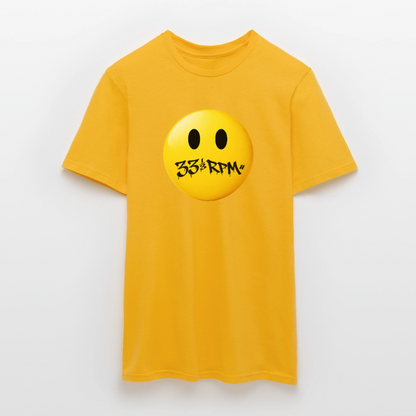 Turntable Grin, T-shirt unisex - gul