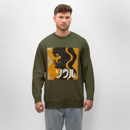 Nippon Grooves, Ekologisk sweatshirt CHANGER unisex från Stanley/Stella - kaki