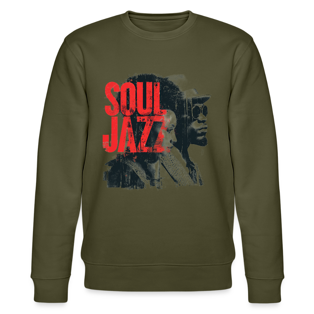The Essence of Soul Jazz, Ekologisk sweatshirt CHANGER unisex från Stanley/Stella - kaki