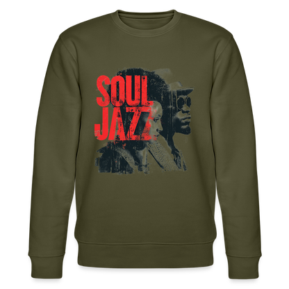 The Essence of Soul Jazz, Ekologisk sweatshirt CHANGER unisex från Stanley/Stella - kaki