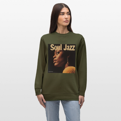 Acceso's Soul Groove: Jazz with a Beat, Ekologisk sweatshirt CHANGER unisex från Stanley/Stella - kaki