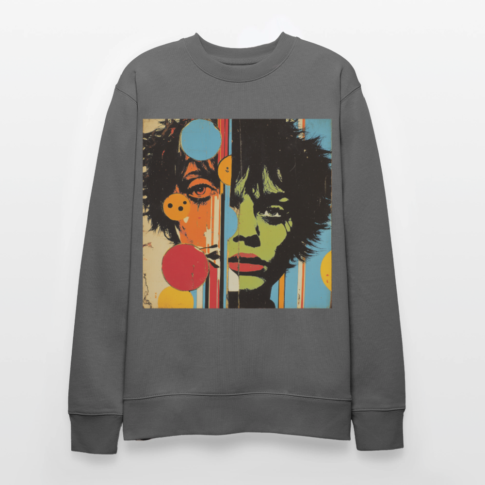 Split Faces, Ekologisk sweatshirt CHANGER unisex från Stanley/Stella - kolgrå