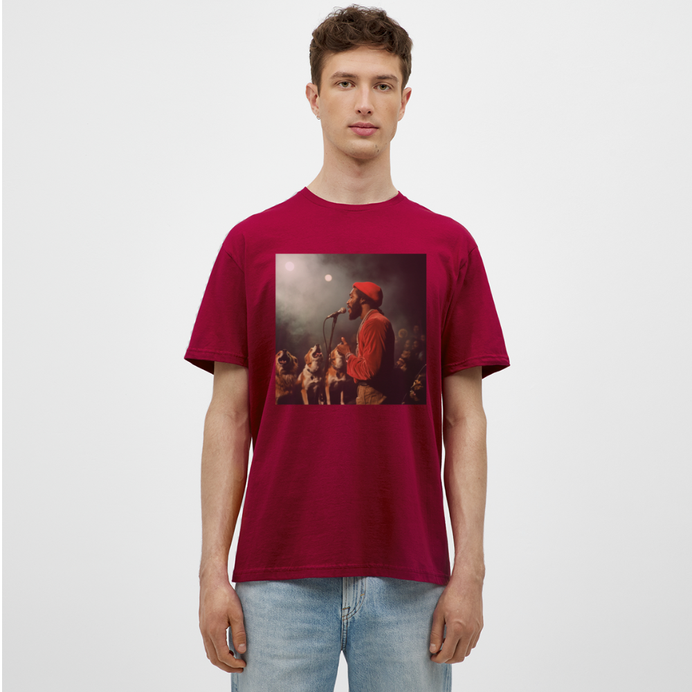 Howling at the Moon, T-shirt herr - tegelröd