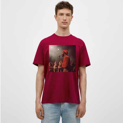 Howling at the Moon, T-shirt herr - tegelröd