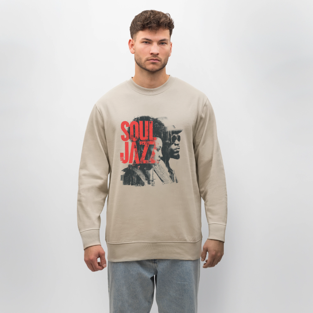 The Essence of Soul Jazz, Ekologisk sweatshirt CHANGER unisex från Stanley/Stella - beige