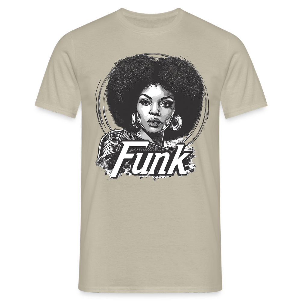 Funk Queen: Power in Motion (transparent bakgrund), T-shirt herr - sandbeige