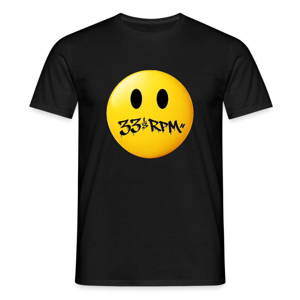 Turntable Grin, T-shirt unisex - svart