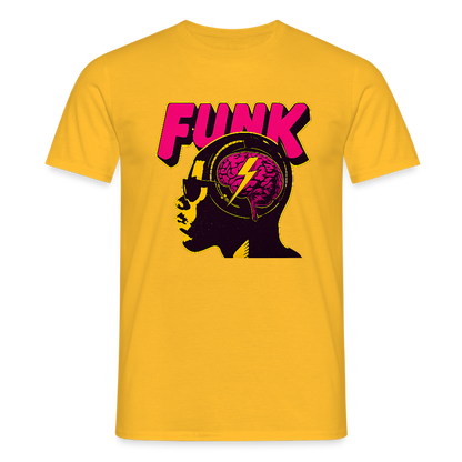 Funk Head, T-shirt herr - gul