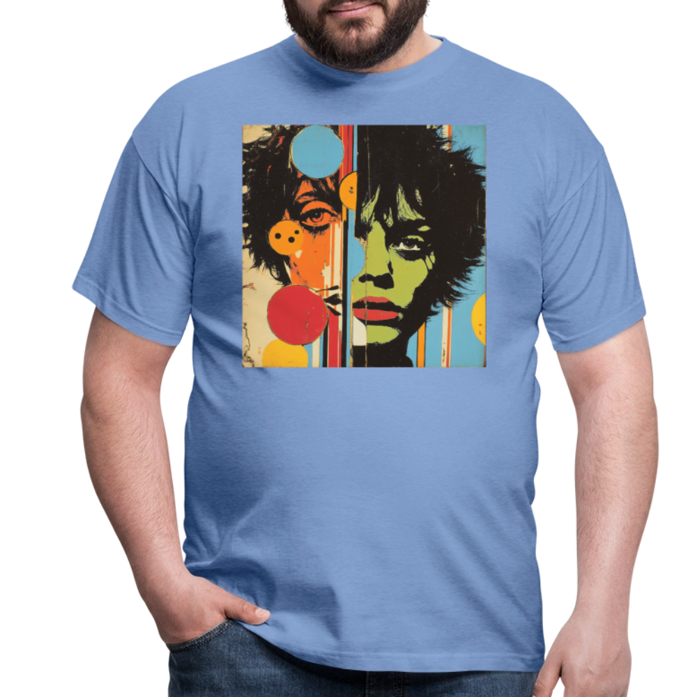 Split Faces, T-shirt herr - carolina blue